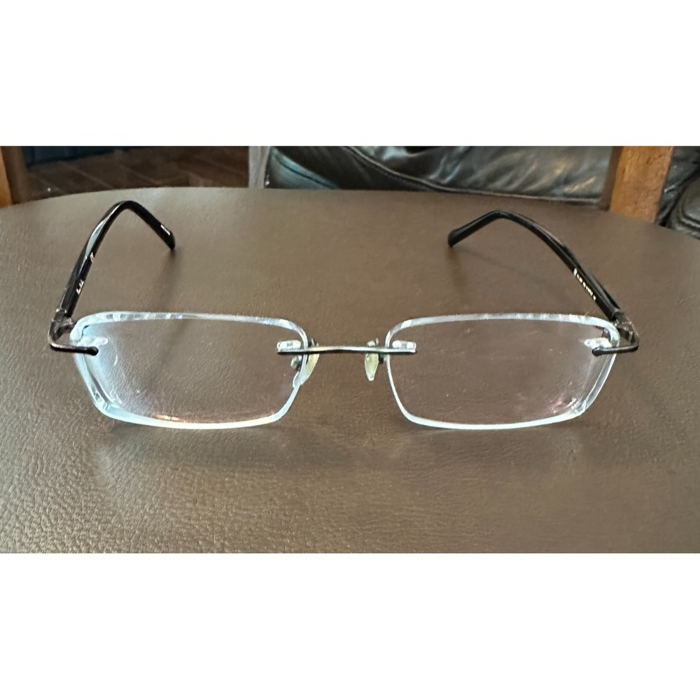 Pierre Cardin Eyeglasses Rimless Frames PC 6861 Black by Safilo